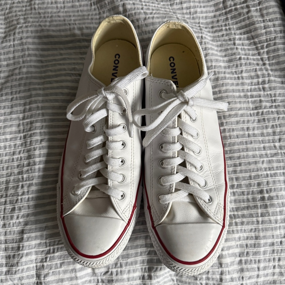 White Leather Converse